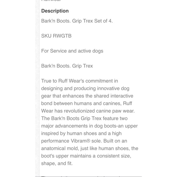 2xHP🎉Like new🌸Bark’n Grip Trex K9 Boots for Hiking/Running - Picture 15 of 16